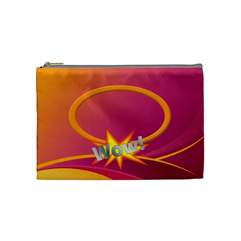 Wow Medium Cosmetic Bag By Joy Johns Front
