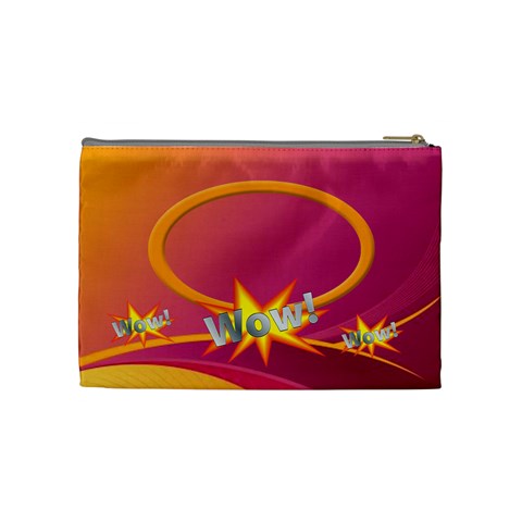Wow Medium Cosmetic Bag By Joy Johns Back