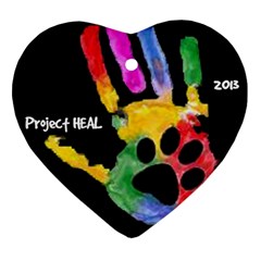 Project HEAL blk Heart ornament - Ornament (Heart)