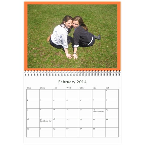 Calander For Tzipora By Chaya Feb 2014