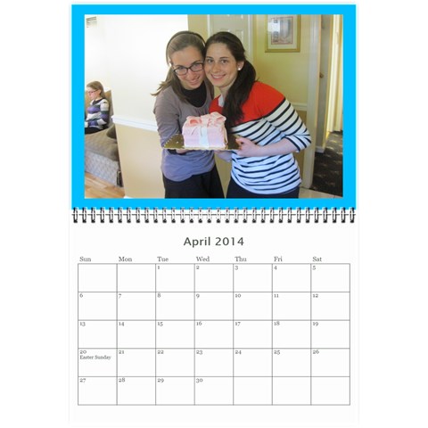 Calander For Tzipora By Chaya Apr 2014