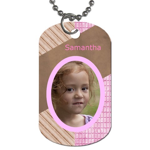 Pink Choc Dog Tag (two Sided) By Deborah Front