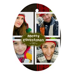 merry christmas - Oval Ornament (Two Sides)