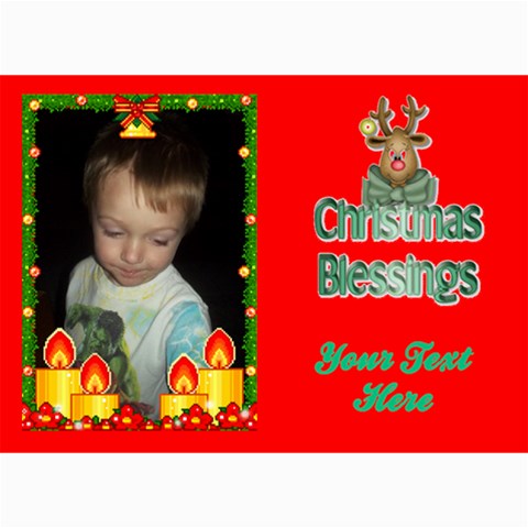 Holiday Card #7, 5x7 By Joy Johns 7 x5  Photo Card - 3