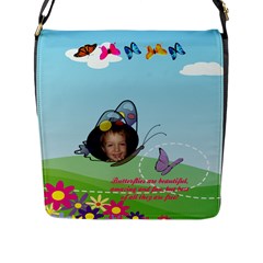 Butterfly Flap Closure Messenger Bag - Flap Closure Messenger Bag (L) Butterfly Flap Closure Messenger Bag - Flap Closure Messenger Bag (L)