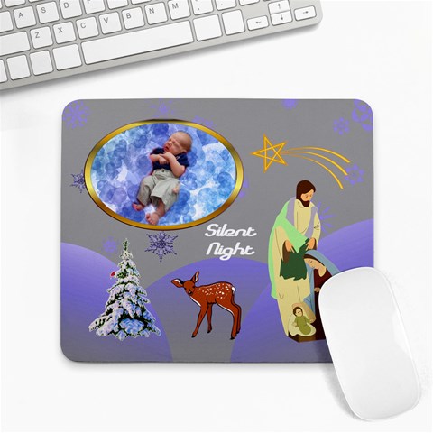 Silent Night Large Mousepad By Joy Johns Front