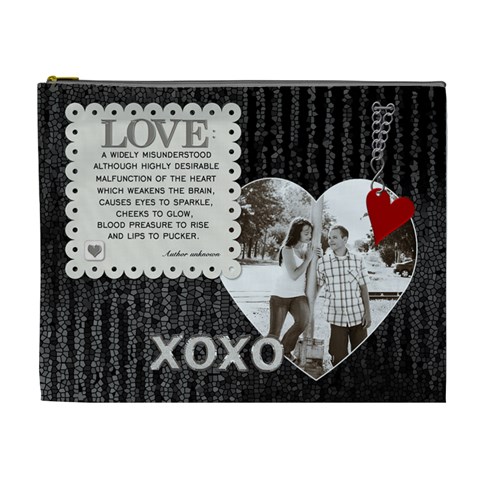Xoxo Love Xl Cosmetic Bag By Lil Front
