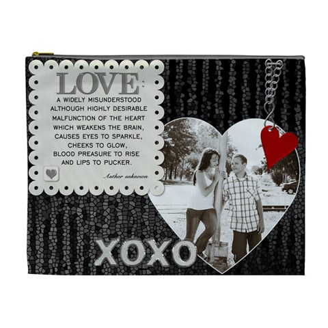 Xoxo Love Xl Cosmetic Bag By Lil Front
