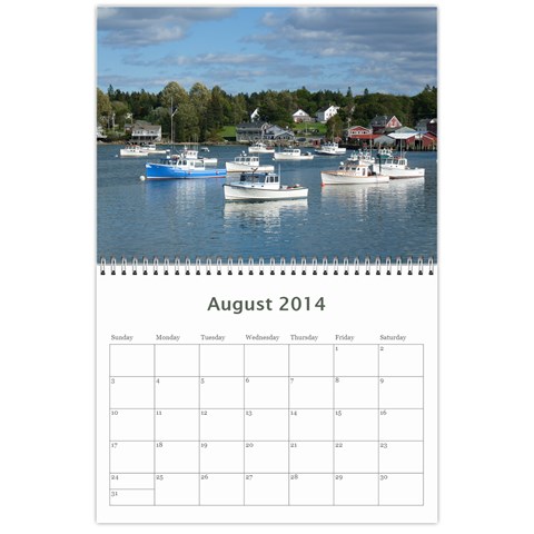 2014 Calendar By Shelagh Aug 2014