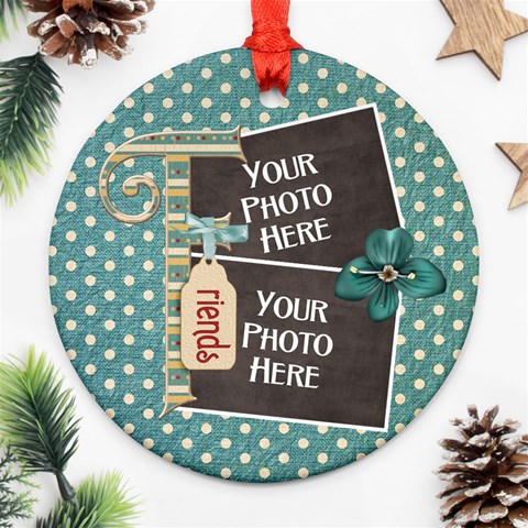 Thoughts Of Friendship Round Ornament 3 By Lisa Minor Front