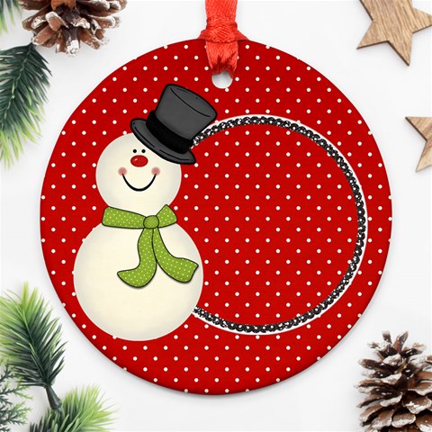 Joyful Joyful Round Ornament 2 By Lisa Minor Front