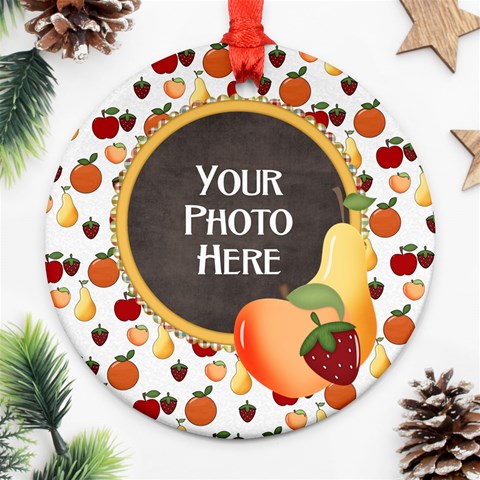At The Park Round Ornament 2 By Lisa Minor Front