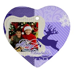 merry christmas - Ornament (Heart)