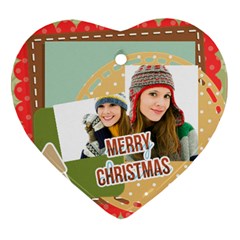 merry christmas - Heart Ornament (Two Sides)