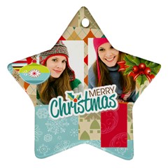 merry christmas - Star Ornament (Two Sides)