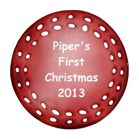 Piper Ornament Two Sides By Debra Macv Back