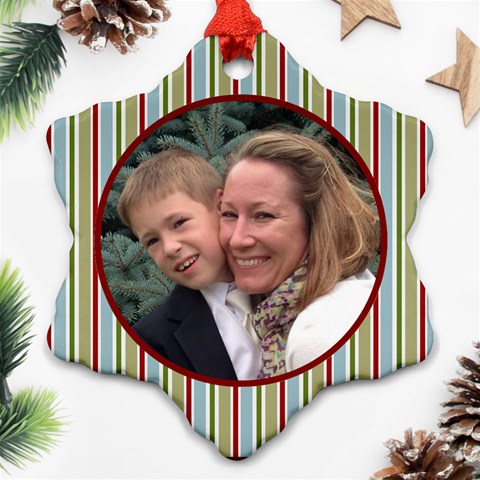 Neal Star Ornament Two Sides By Debra Macv Front