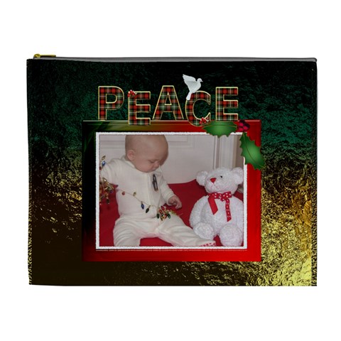 Peace Xl Cosmetic Bag By Lil Front