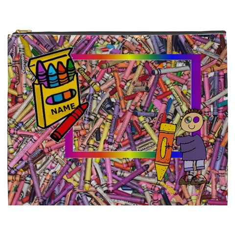 Crayon Xxxl Cosmetic Bag By Joy Johns Front
