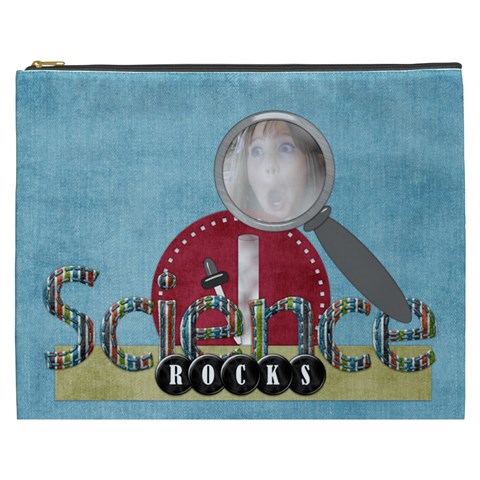Learn Discover Explore Xxxl Cosmetic Bag By Lisa Minor Front