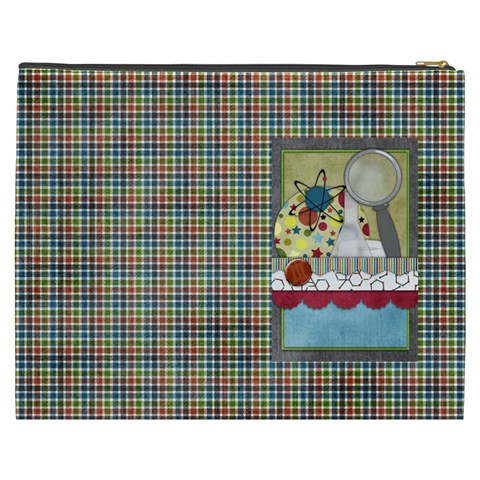 Learn Discover Explore Xxxl Cosmetic Bag By Lisa Minor Back