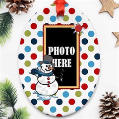 Snowman Ornament 2 - Ornament (Oval)