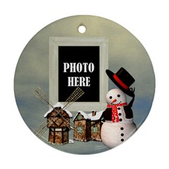 Snowman Village Ornament - Ornament (Round)