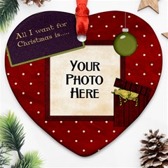 All I Want for Christmas Ornament - Ornament (Heart)