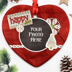 Happy Holidays Ornament - Ornament (Heart)