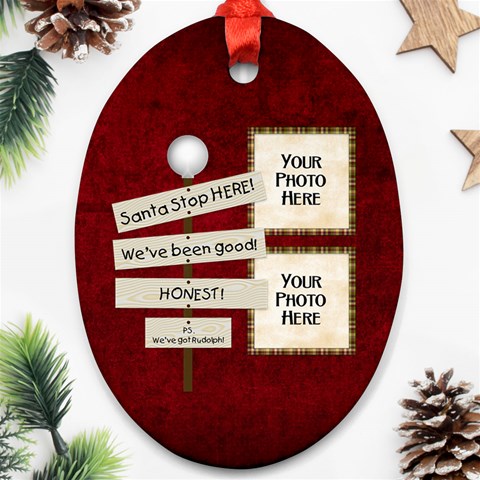 Santa Stop Ornament By Lisa Minor Front