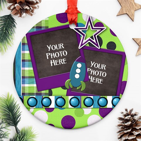 Rocket Ornament By Lisa Minor Front