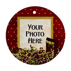 Crinkled Ribbon Ornament - Ornament (Round)