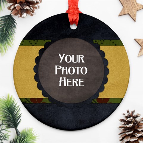 Flower Frame Ornament By Lisa Minor Back