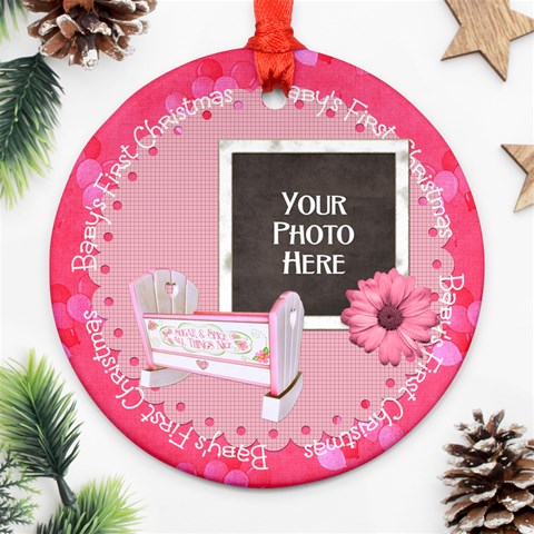 Baby Girls First Christmas Ornament By Lisa Minor Front