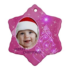 Pink Snowflake Ornament - Ornament (Snowflake)