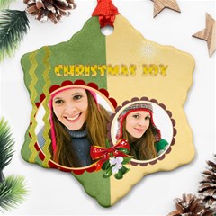 merry christmas - Snowflake Ornament (Two Sides)