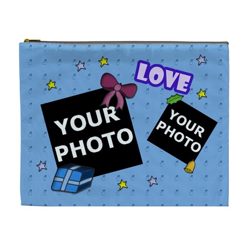 Christmas Cosmetic Bag By Matematicaula Front