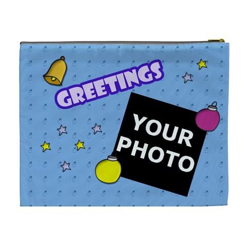 Christmas Cosmetic Bag By Matematicaula Back