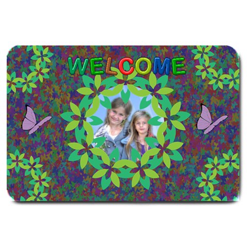 Butterfly Garden Large Doormat By Joy Johns 30 x20  Door Mat
