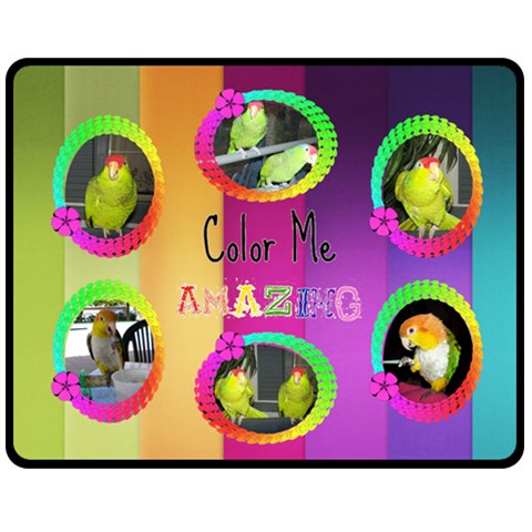 Color Me Amazing Medium Blanket By Joy Johns 60 x50  Blanket Front