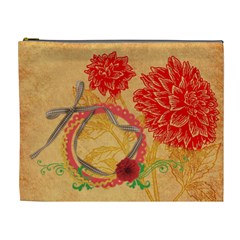 Red Dahlia cosmetic bag XL - Cosmetic Bag (XL)