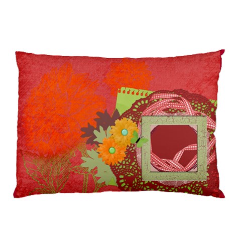 Orange Dahlia Pillow Case By Zornitza Front