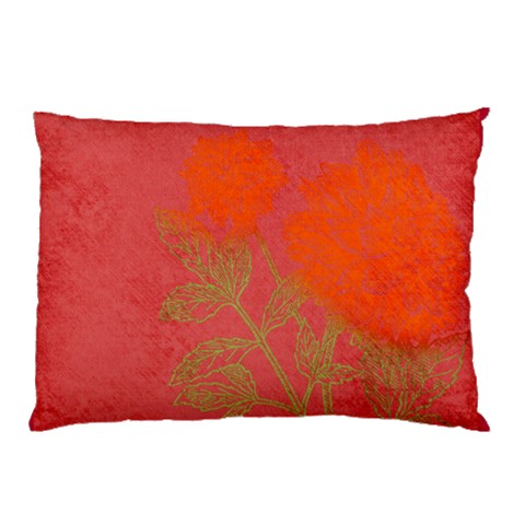 Orange Dahlia Pillow Case By Zornitza Back