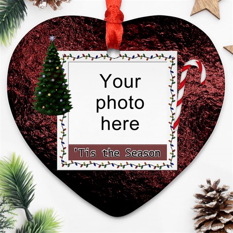 Tis The Season Heart Ornament (2 Sides) By Lil Front