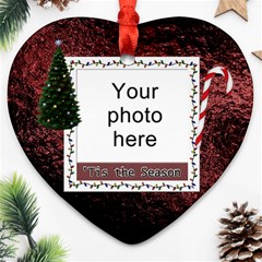 Tis the Season Heart Ornament (2 Sides) - Heart Ornament (Two Sides)