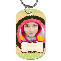 merry christmas - Dog Tag (One Side)