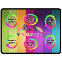 Color Me Amazing large blanket (4 styles) - Fleece Blanket (Large)