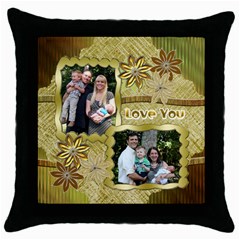 pillowlove - Throw Pillow Case (Black)