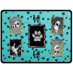 Dog Lover s large blanket #5 - Fleece Blanket (Large)