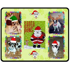 Santa Paws medium blanket - Fleece Blanket (Medium) Santa Paws medium blanket - Fleece Blanket (Medium)